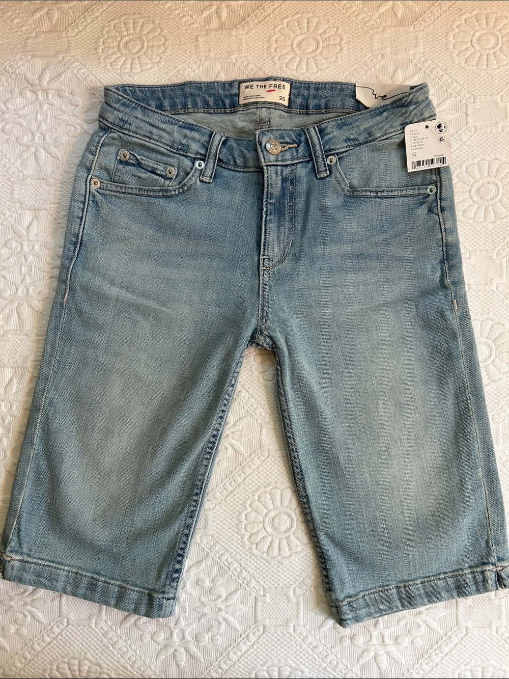 We the free denim bermuda shorts size 25